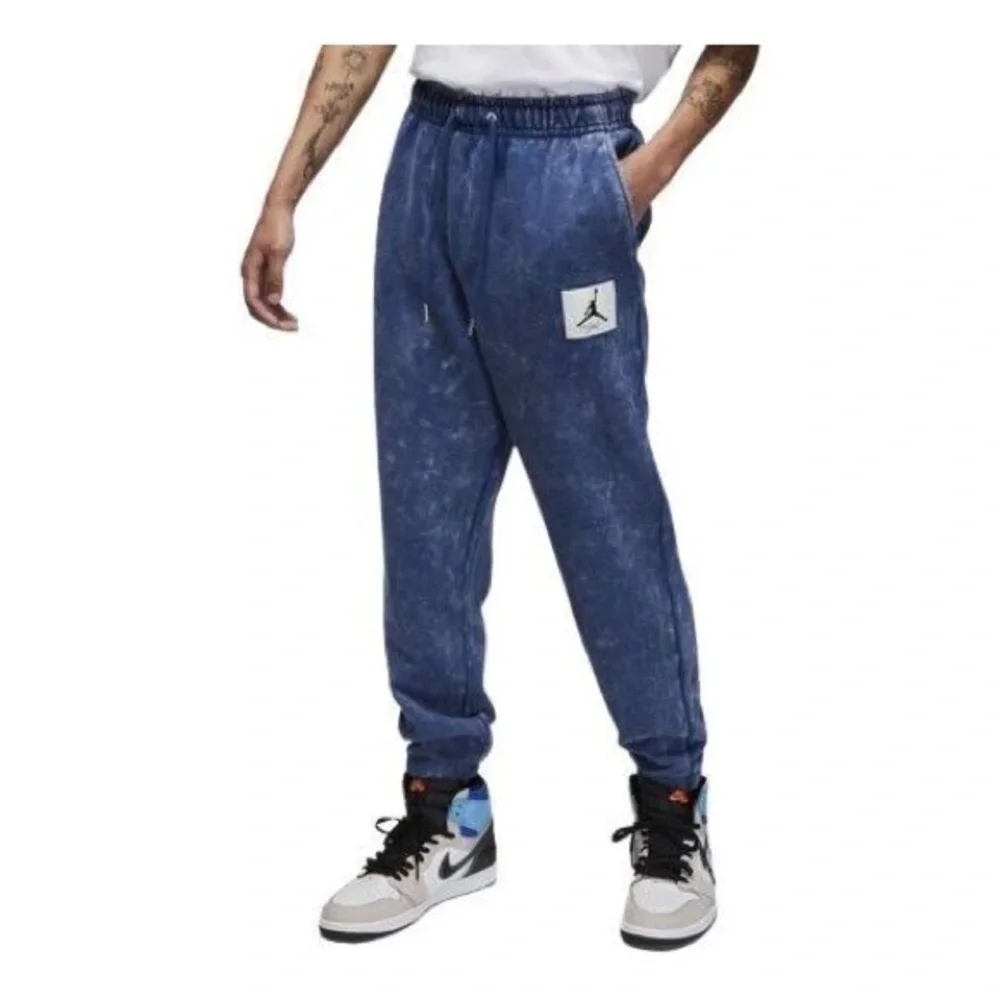 Jordan Essential Fleece Jumpman Acid Washed Flight Joggers Large